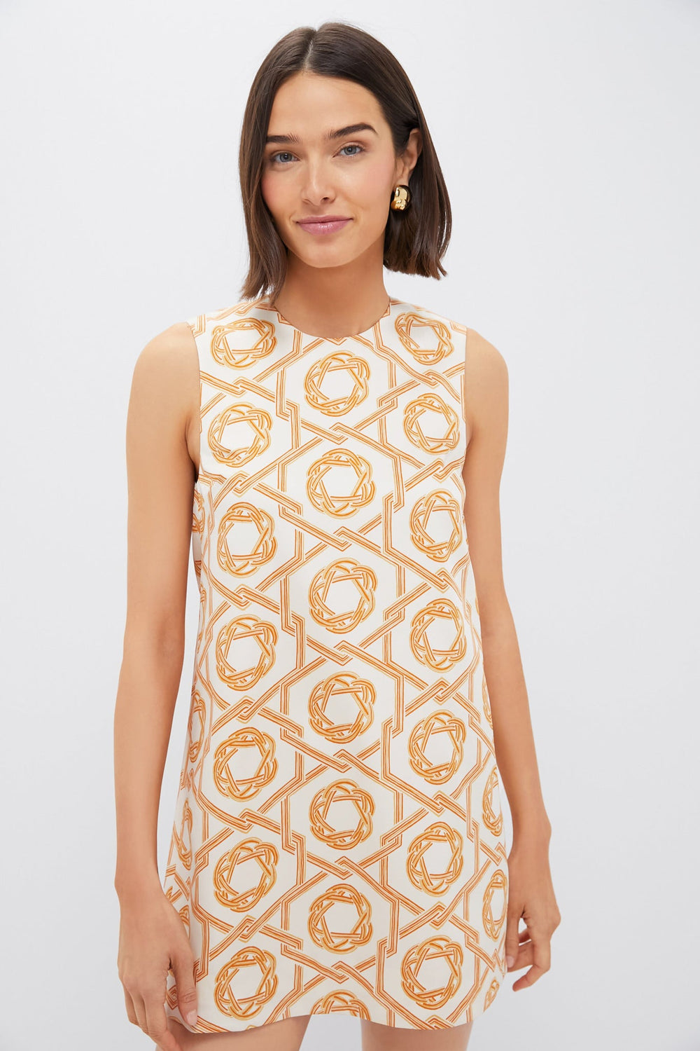Ivory and Orange Anicka Mini Dress