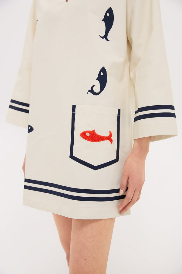 Cream Marine Tunic Dress