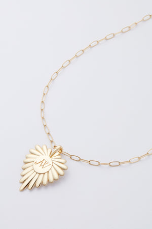 Gold Full Heart Pendant