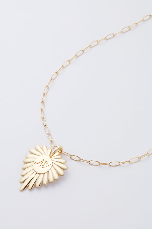Gold Full Heart Pendant