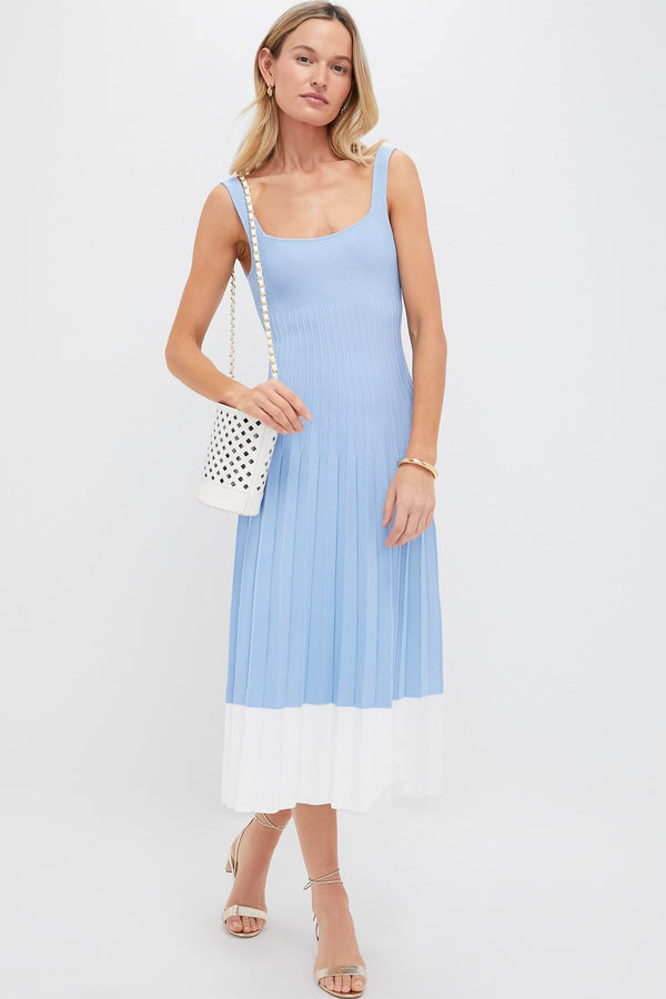 Clear Blue and White Ellison Dress