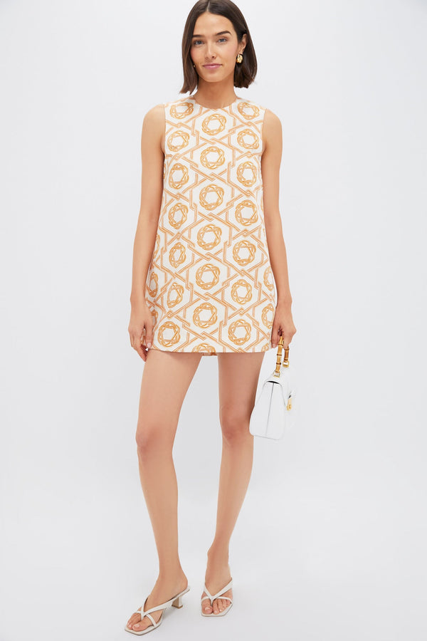 Ivory and Orange Anicka Mini Dress