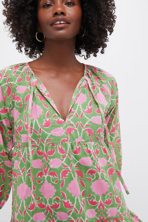 Exclusive Celery Lisbon Print Priya Dress