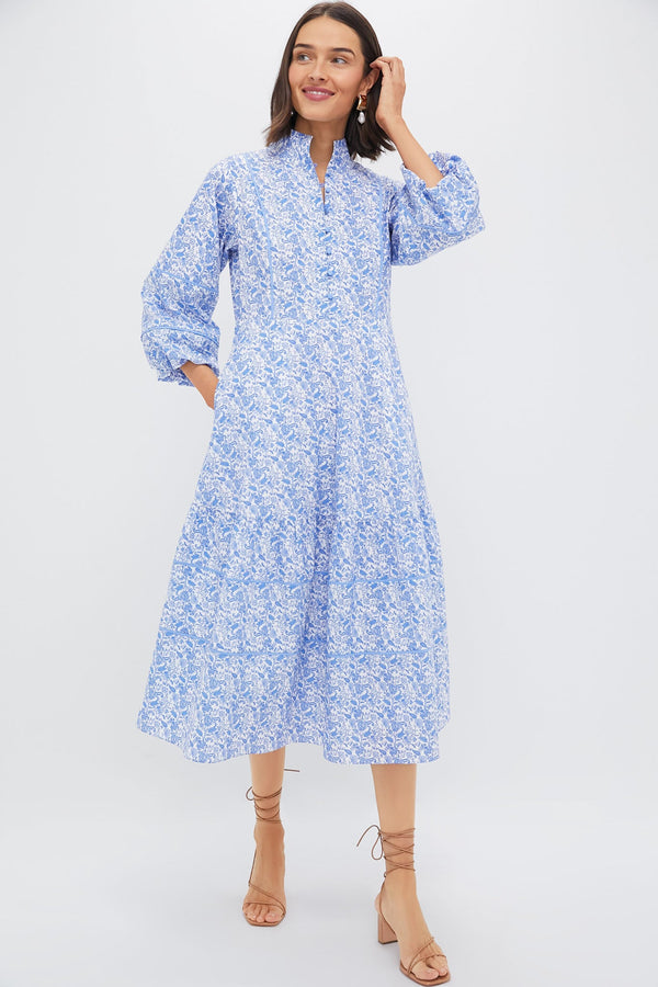 Baby Blue Ditsy Floral Hillsborough Dress