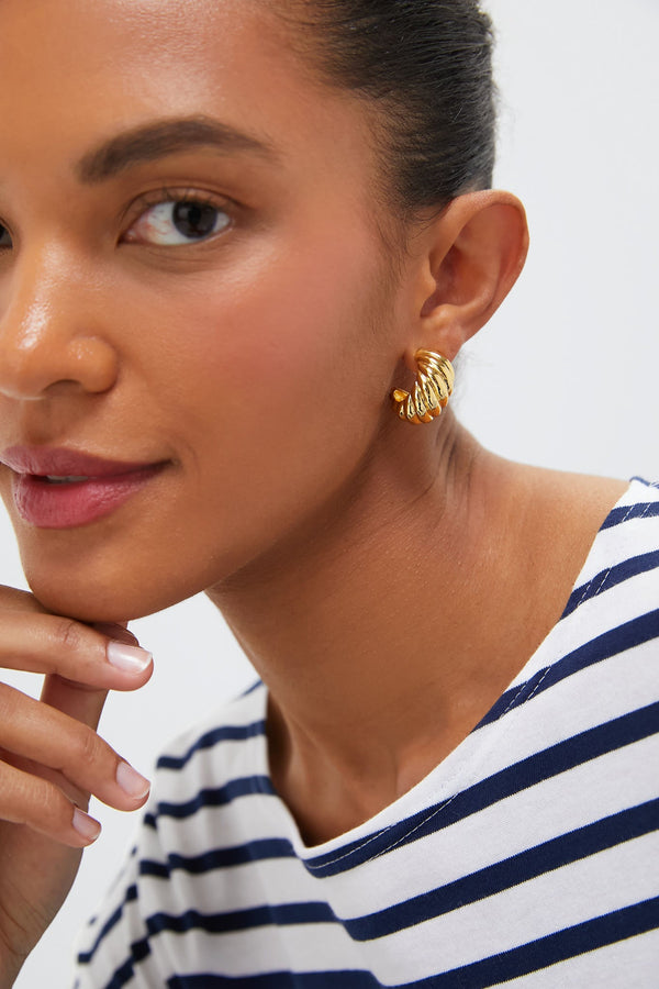 Thompson Twist Huggie Hoops