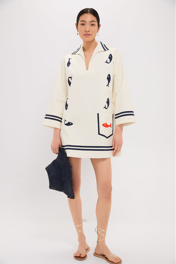 Cream Marine Tunic Dress