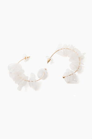 White Lolita Mini Hoops