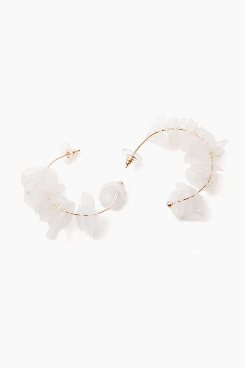 White Lolita Mini Hoops