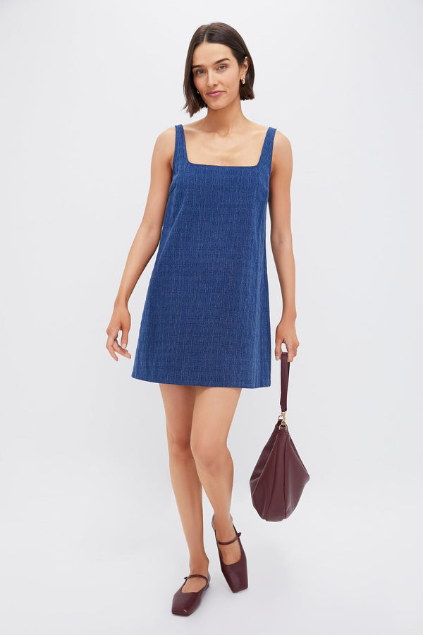 Geo Textured Denim Cassie Dress