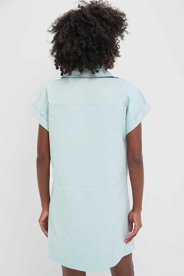 Light Blue Structured Cotton Corey Dress