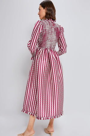 Wine Gingham Molly Dress