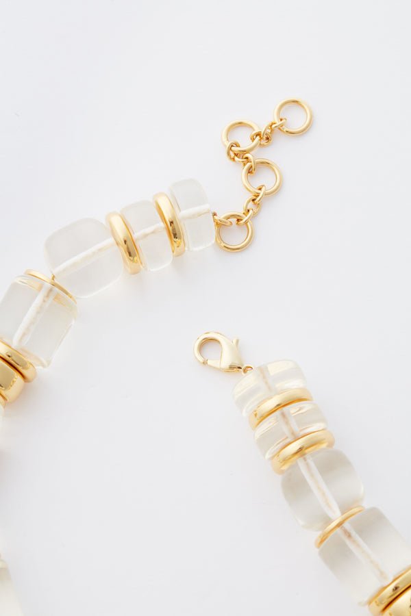 Clear and Gold Sadie Necklace