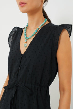 Black Swiss Dot Surya Dress