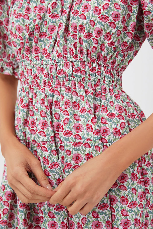 Red Dahlia Floral Dorothy Mini Dress