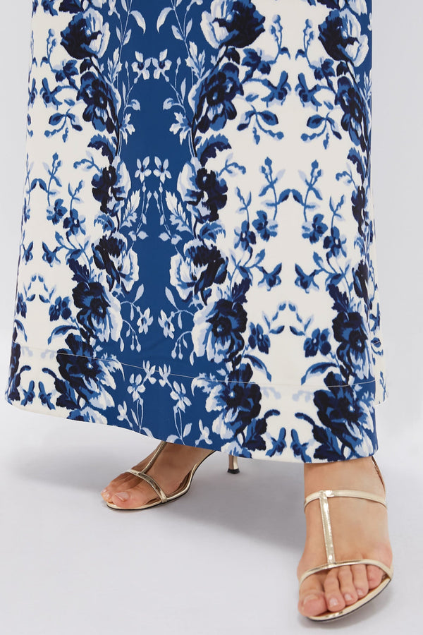Indigo Reflection Feather Jamison Dress