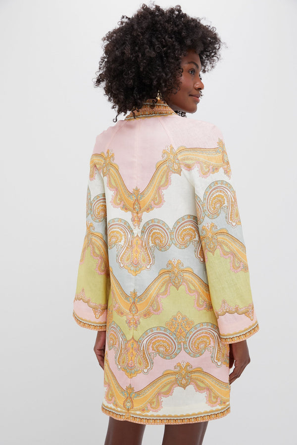 Gold Paisley Maxine Tunic Mini Dress