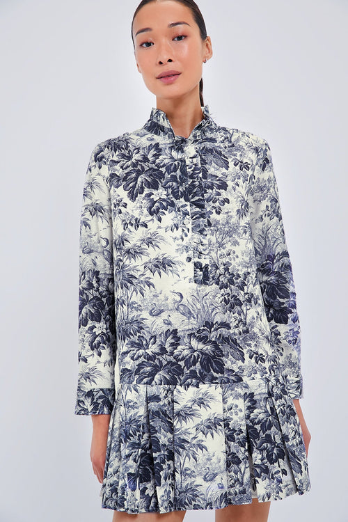 Navy Blue Toile Tate Dress