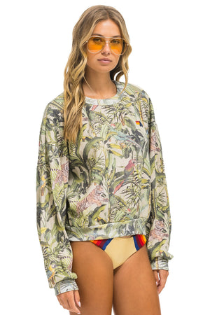 JUNGLE RELAXED CREW SWEATSHIRT - SAND