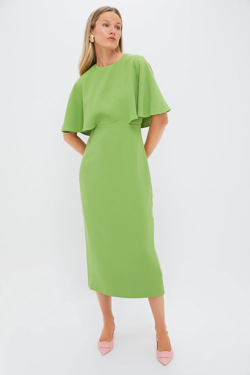 Pistachio Green Cape Leah Dress