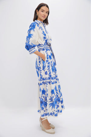 Antigua Blue Bianca Linen Dress