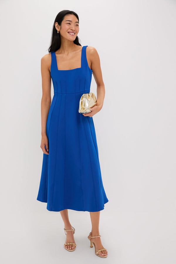 Azure Double Knit Jersey Julietta Dress