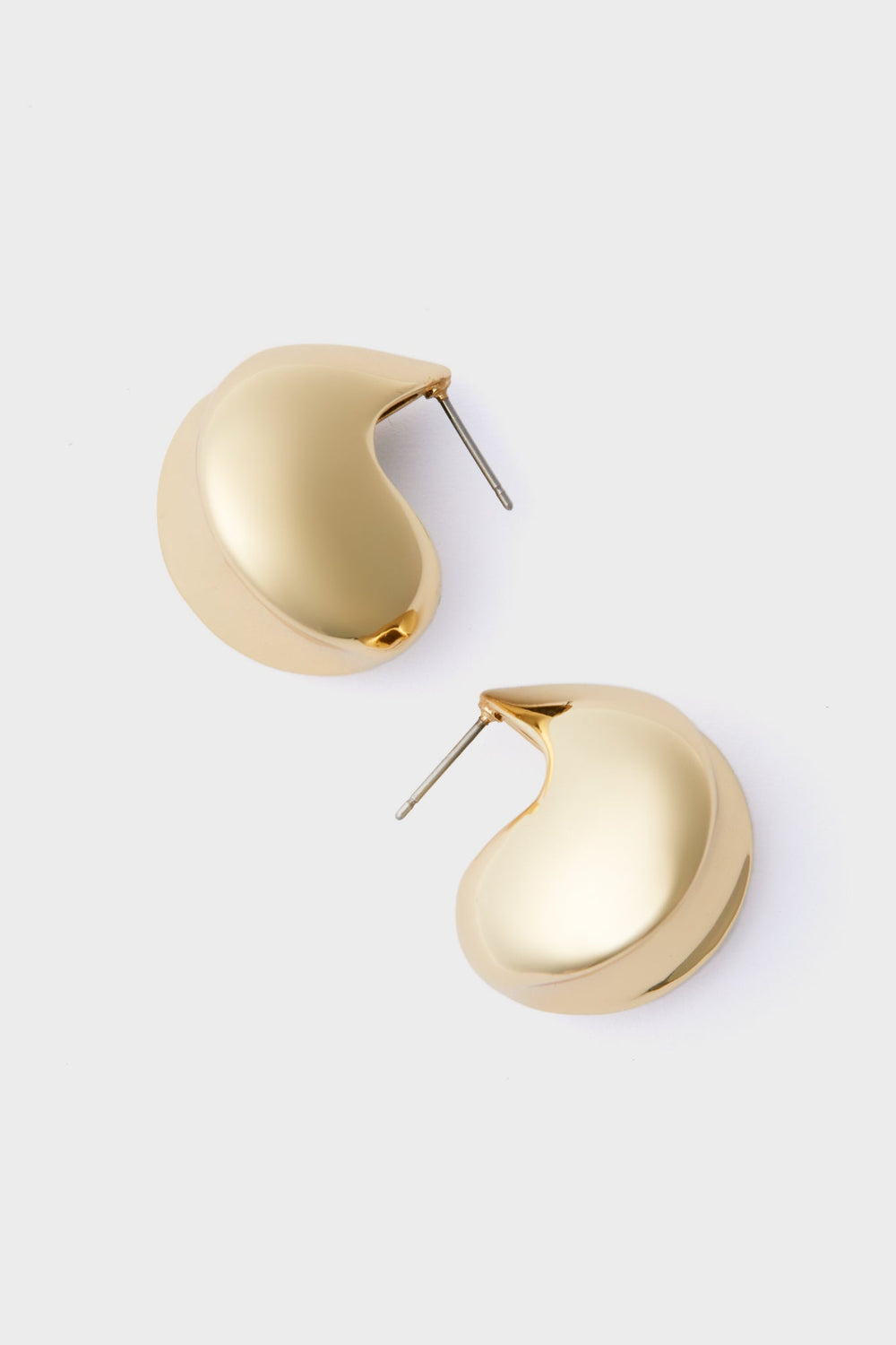 Gold Nouveaux Puff Earrings
