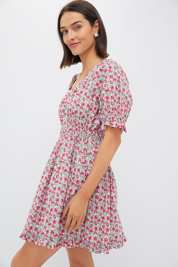 Red Dahlia Floral Dorothy Mini Dress