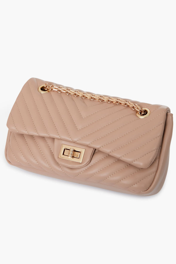 Natural Ayden Quilted Bag