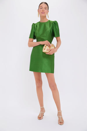 Green Dupioni Carine Dress