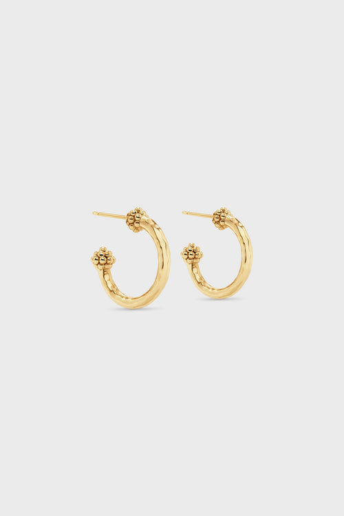 Gold Berry Small Hoop Earrings