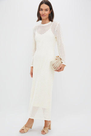 Cream Knit Amanyara Maxi Dress