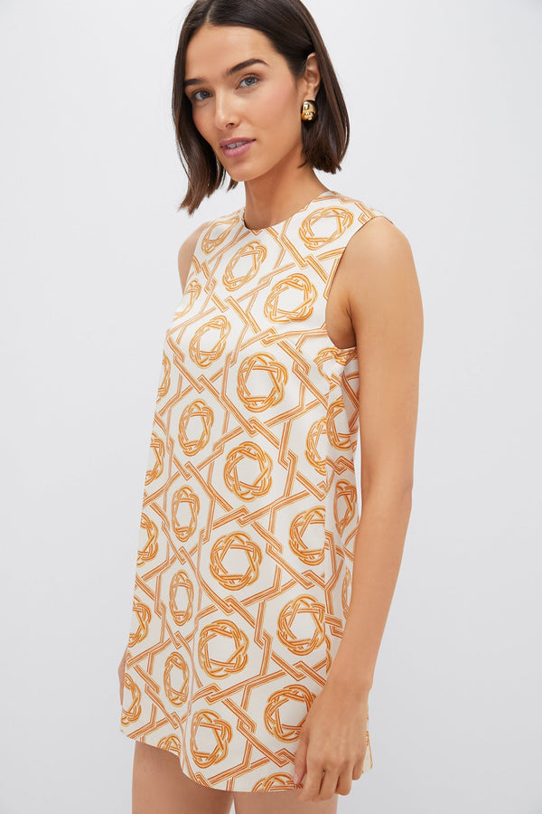 Ivory and Orange Anicka Mini Dress