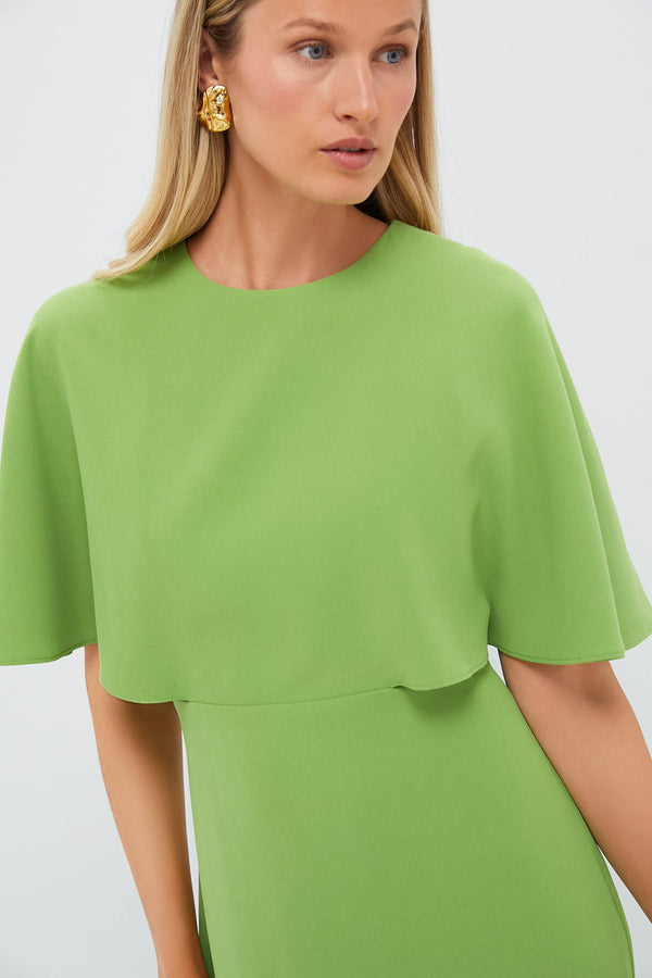 Pistachio Green Cape Leah Dress