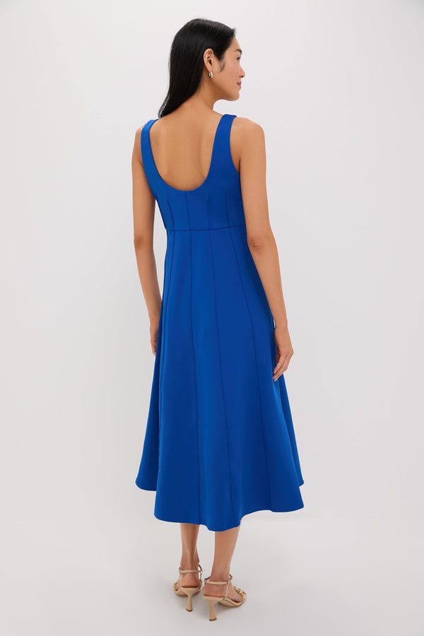 Azure Double Knit Jersey Julietta Dress