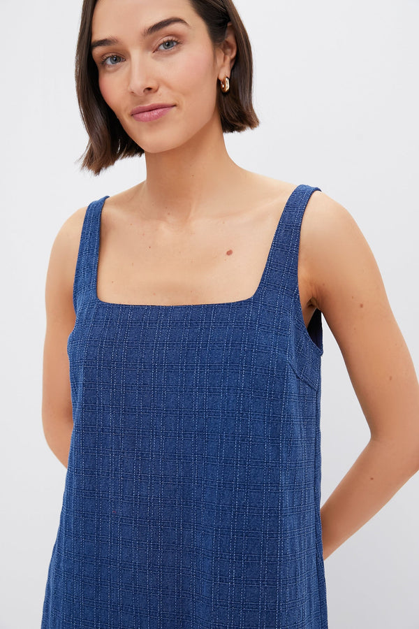Geo Textured Denim Cassie Dress