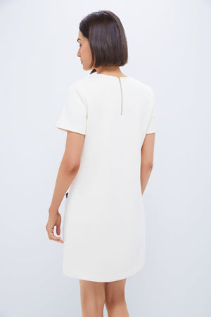 Pearl White Short Sleeve Francoise Dress
