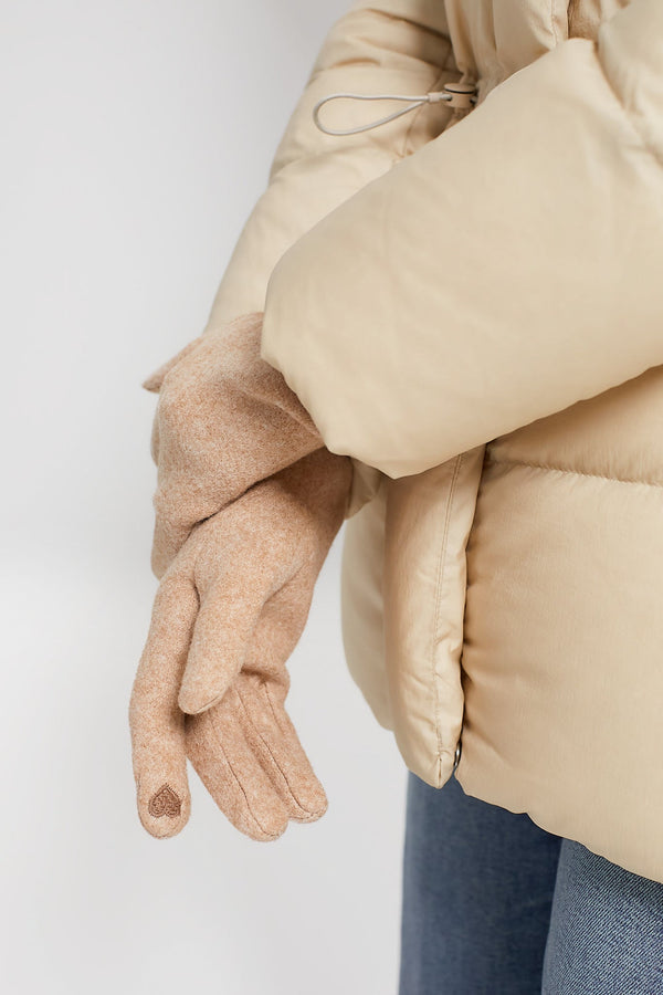 Camel Chic Plain Gloves