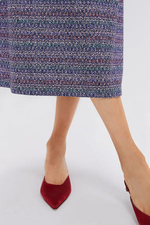Multi Stripe Tweed Beth Dress