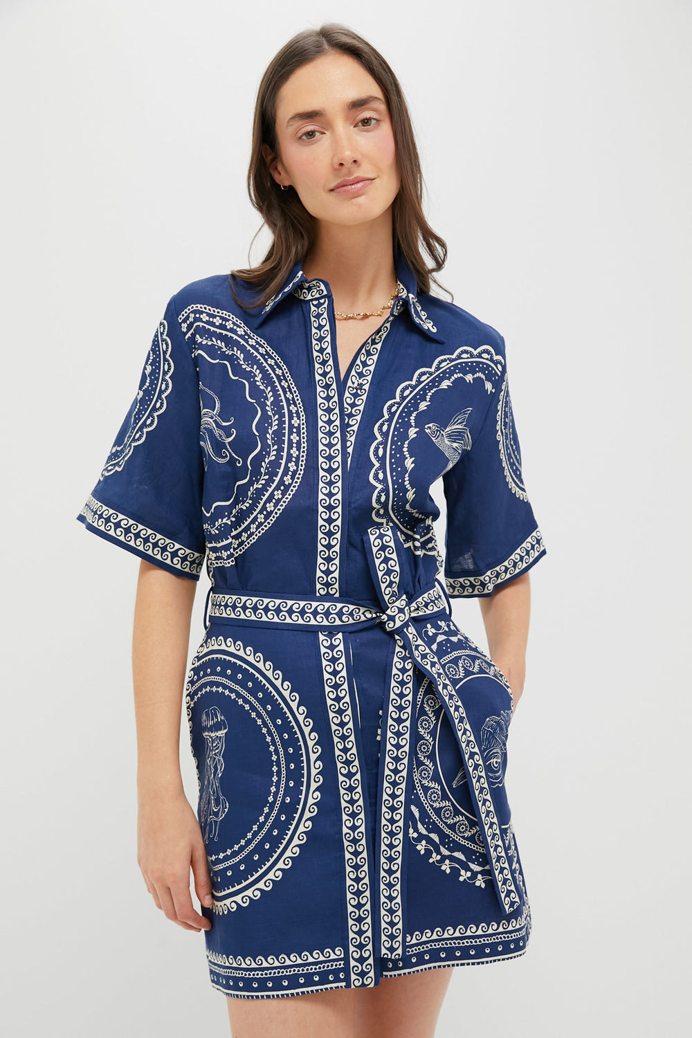 Navy Oceane Mini Dress