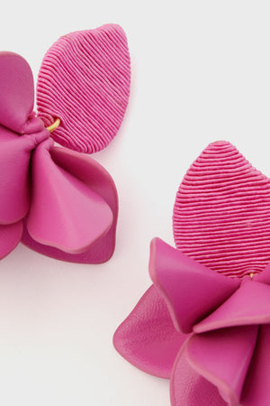 Hot Pink Orchid Earrings