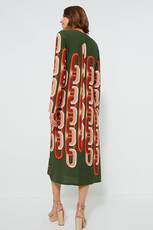 Prometheus Placee Long Sleeve Midi Swing Dress