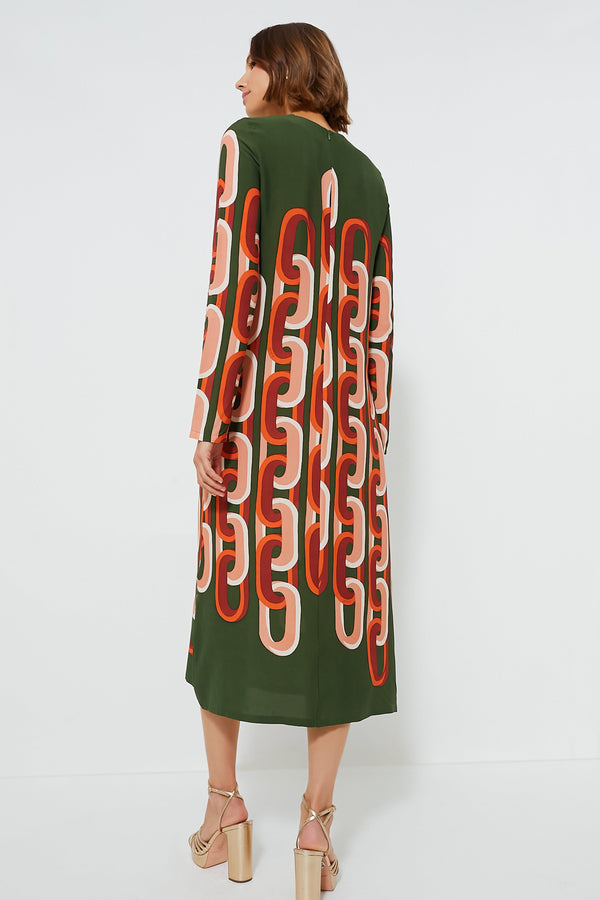 Prometheus Placee Long Sleeve Midi Swing Dress