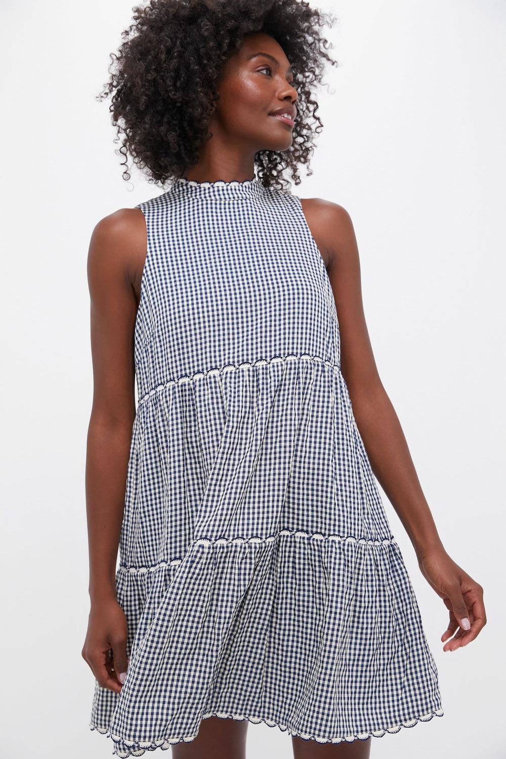 Navy Gingham Morgan Dress