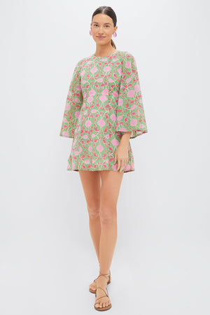 Exclusive Celery Lisbon Print Mary Dress