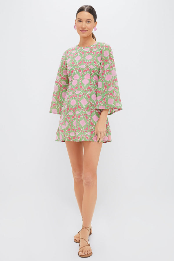 Exclusive Celery Lisbon Print Mary Dress