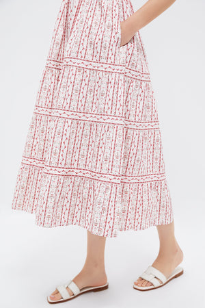 Emma Ikat Stripe Pink Multi Ellie Nap Dress