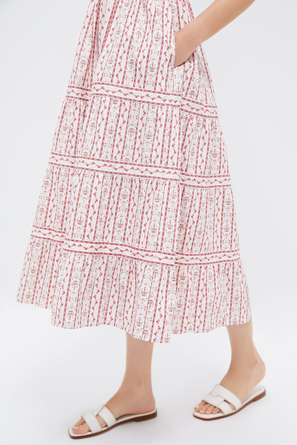Emma Ikat Stripe Pink Multi Ellie Nap Dress