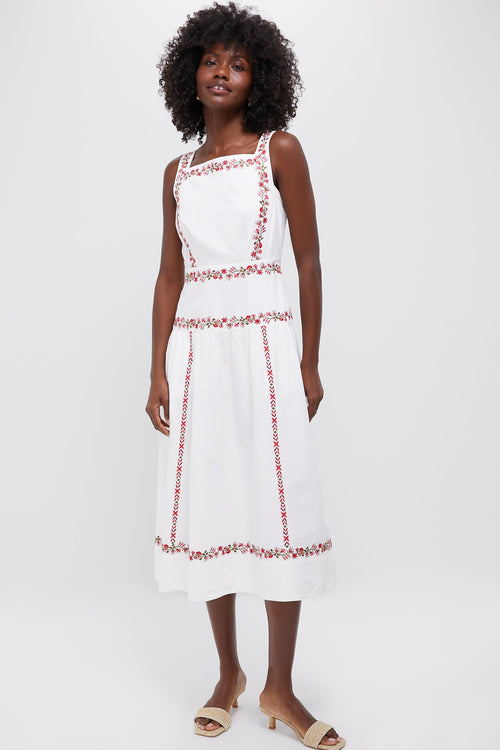 Ivory Flame Rasia Dress