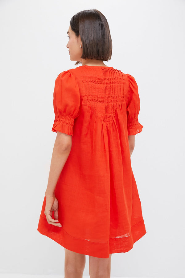 Chili Zora Solid Short Sleeve Button Down Dress