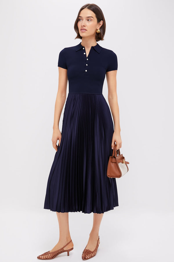 Hunter Navy Short Sleeve Day Dress